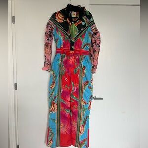 Farm Rio Mixed Scarves Ski Jumpsuit (Brand New) (L)